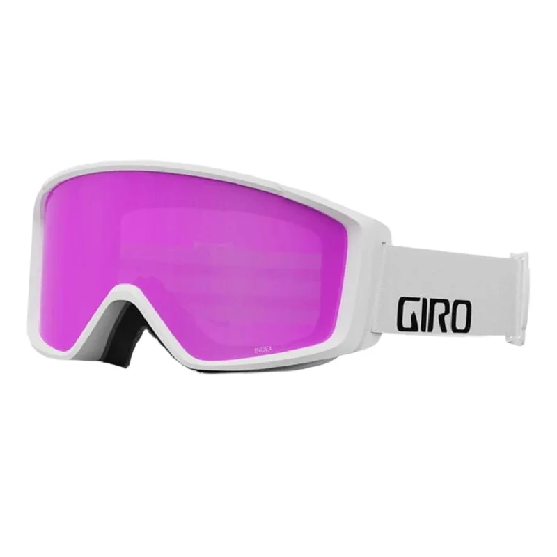 Giro Index 2.0 Low Bridge Fit Goggles White Wordmark/Amber Pink