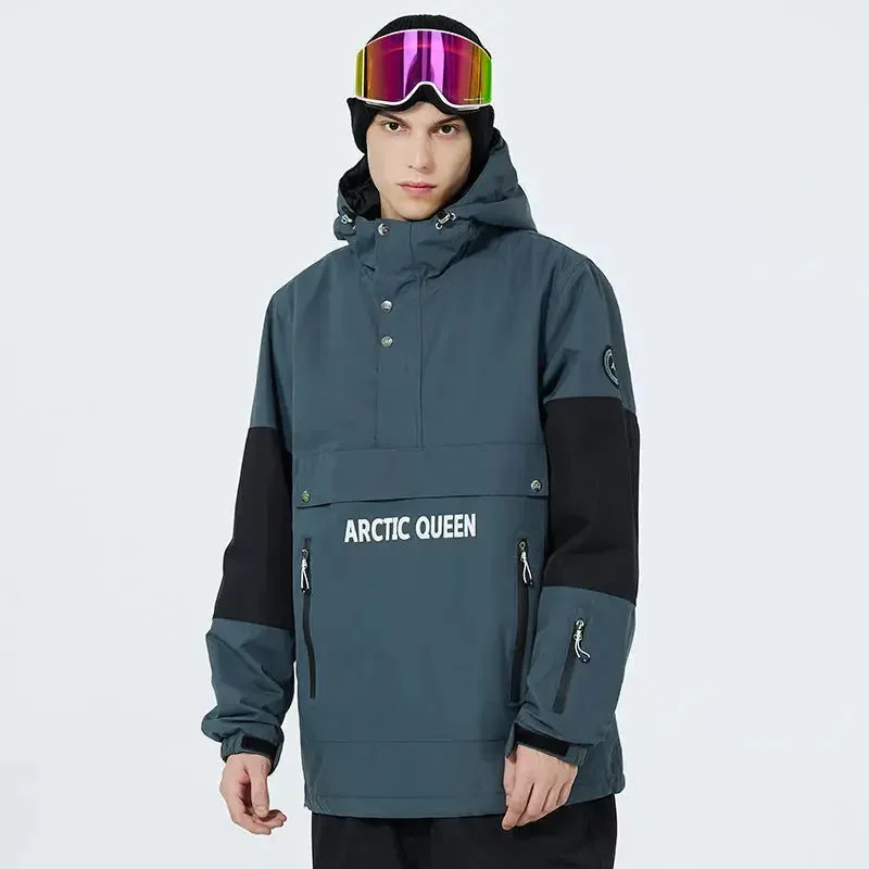 Unisex Hooded Anorak Skiing Snowboarding Insulated Jacket