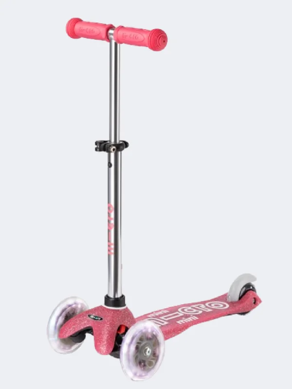 Micro Mini Deluxe Fairy Led Kids Skating Scooter Glitter Pink