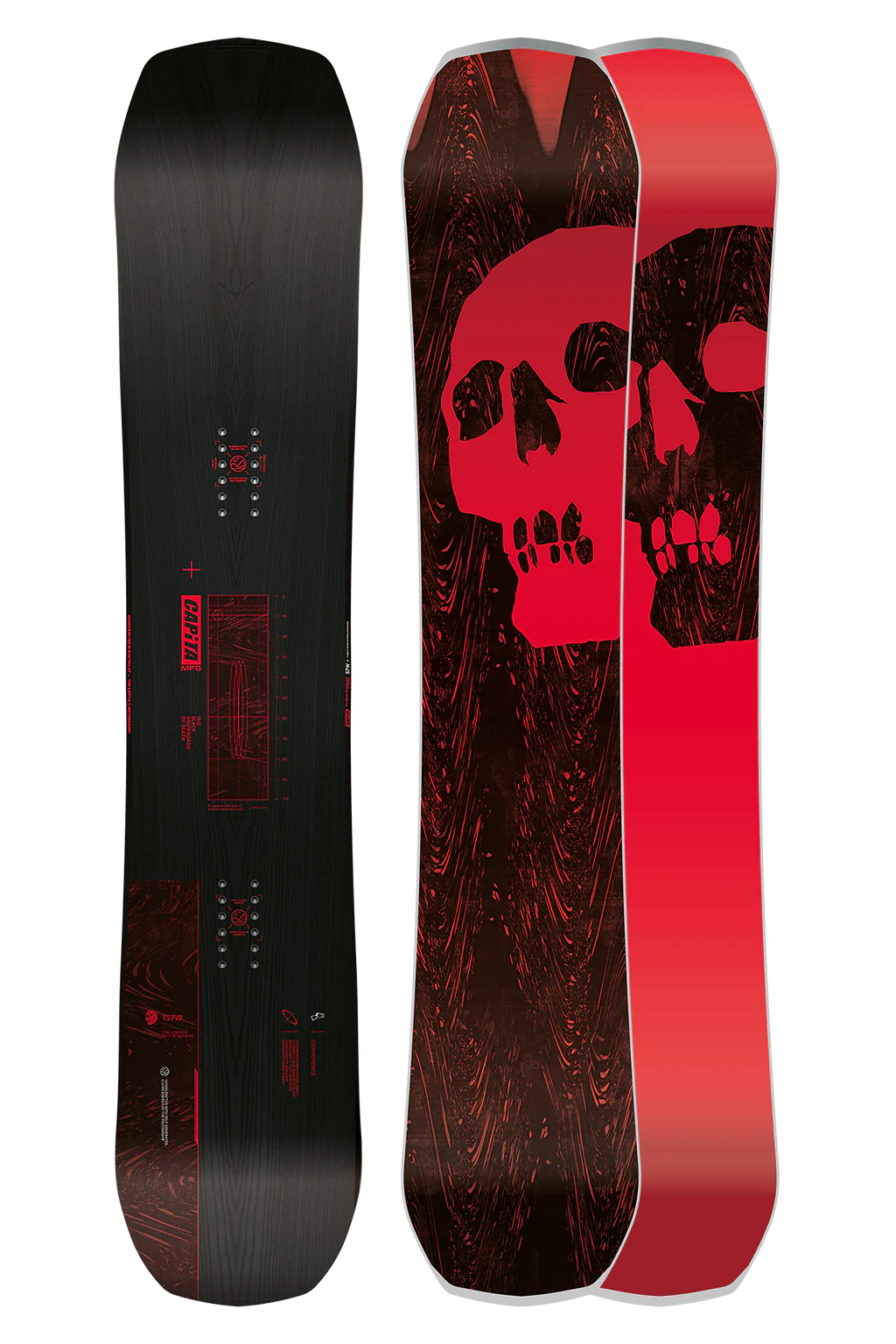 Capita Black Snowboard of Death Wide Snowboard 2025 - 165W