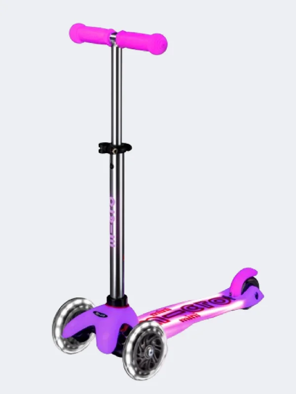 Micro Mini Deluxe Glow Led Plus Kids Skating Scooter Frosty Pink