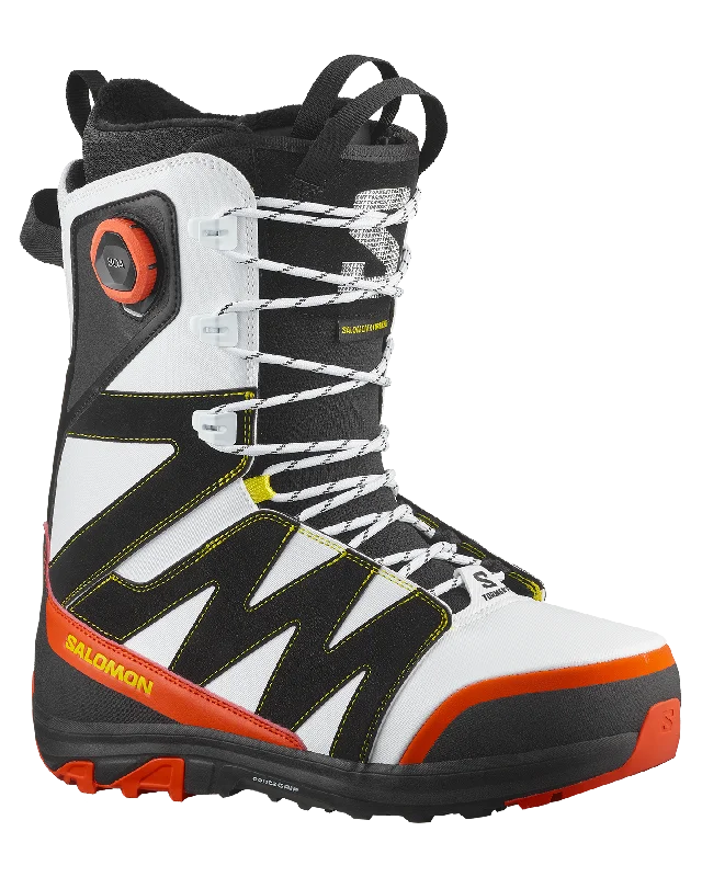 Salomon X Approach Lace Sj Boa Torment Snowboard Boots - White / Cherry Tomato / Black