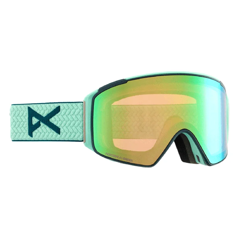 Anon M4S Cylindrical Low Bridge Fit Goggles Powder Mint/Perceive Variable Green + Perceive Cloudy Pink