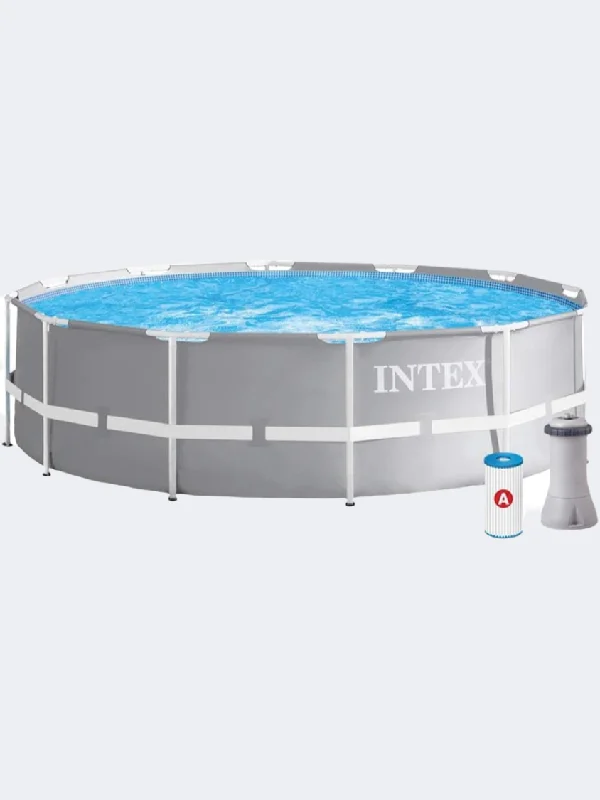 Intex Prism Frame  Beach Swimming Pool Grey