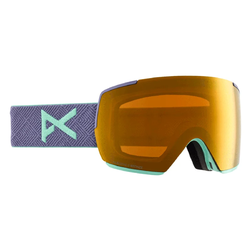 Anon M5 Low Bridge Fit Goggles Purple/Perceive Sunny Bronze + Perceive Cloudy Burst