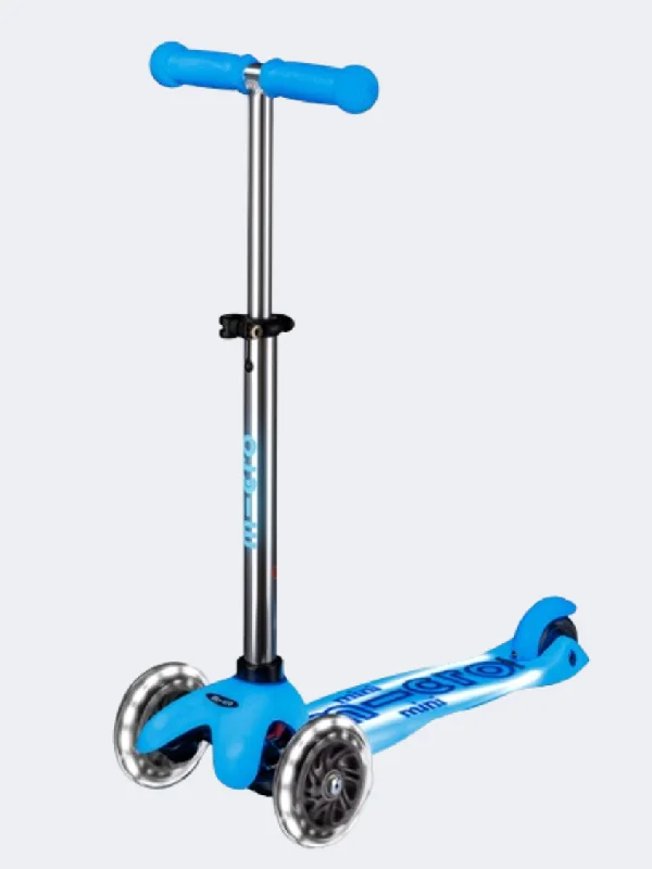 Micro Mini Deluxe Glow Led Plus Kids Skating Scooter Arctic Blue