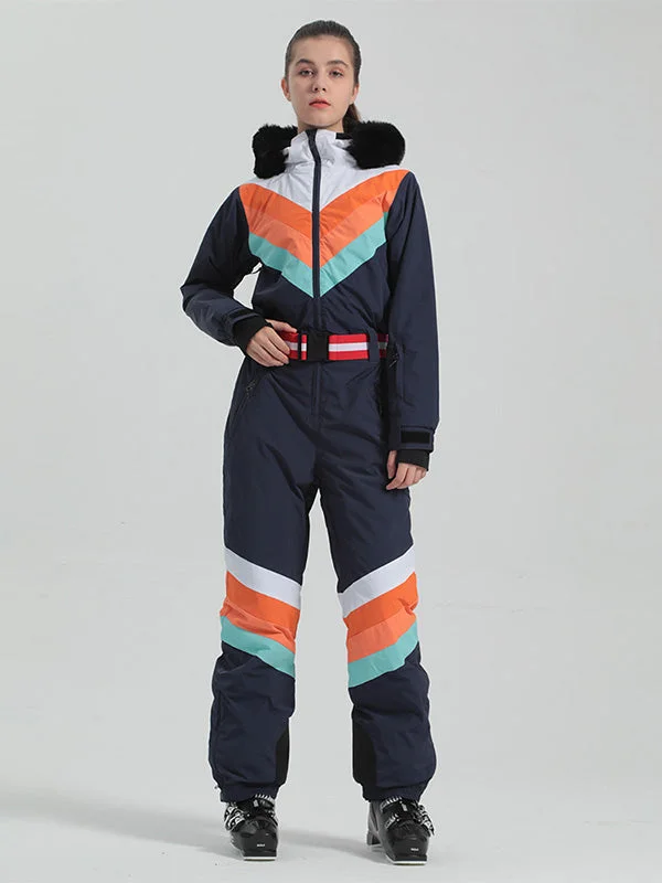 Women's Gsou Snow Padded V Stripe Ski Suit