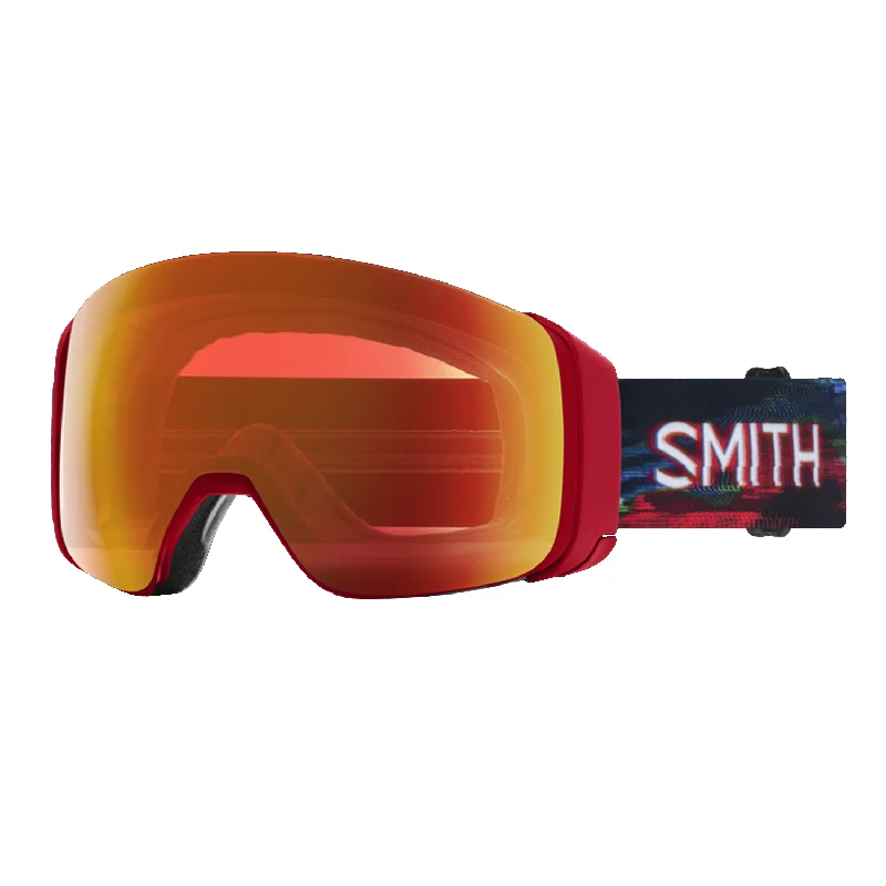 Smith 4D Mag Goggles Crimson Glitch Hunter/ChromaPop Everyday Red Mirror + Chromapop Storm Yellow Flash