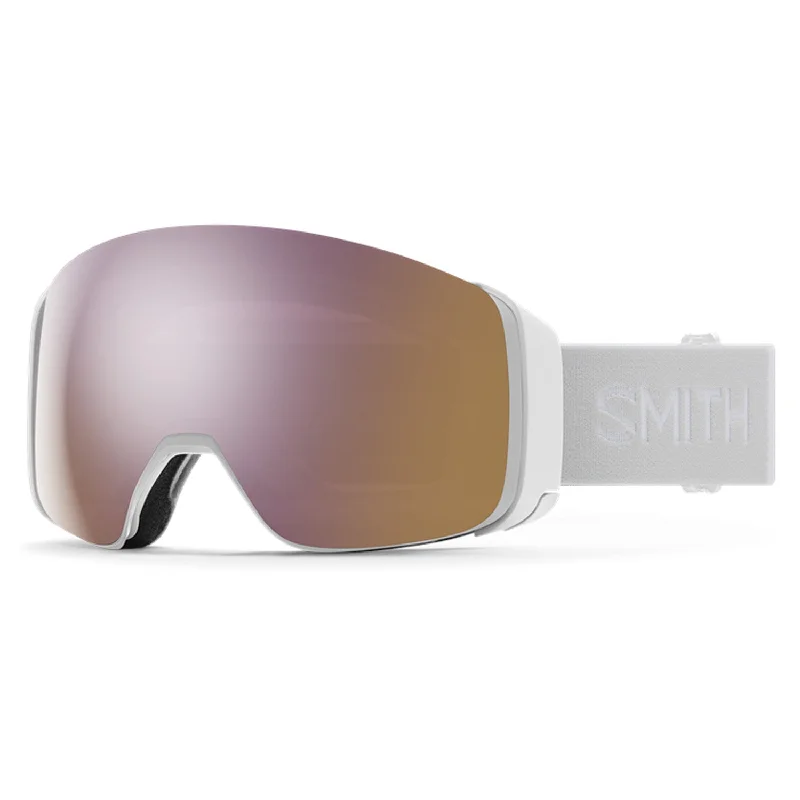 Smith 4D MAG Low Bridge Fit Goggles White Vapor/ChromaPop Everyday Rose Gold Mirror + ChromaPop Storm Rose Flash