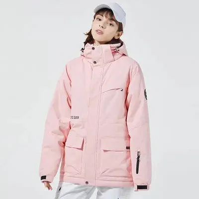 Hotian Women Ski Snow Cargo Jacket Hooded Insulated Coat for Sports