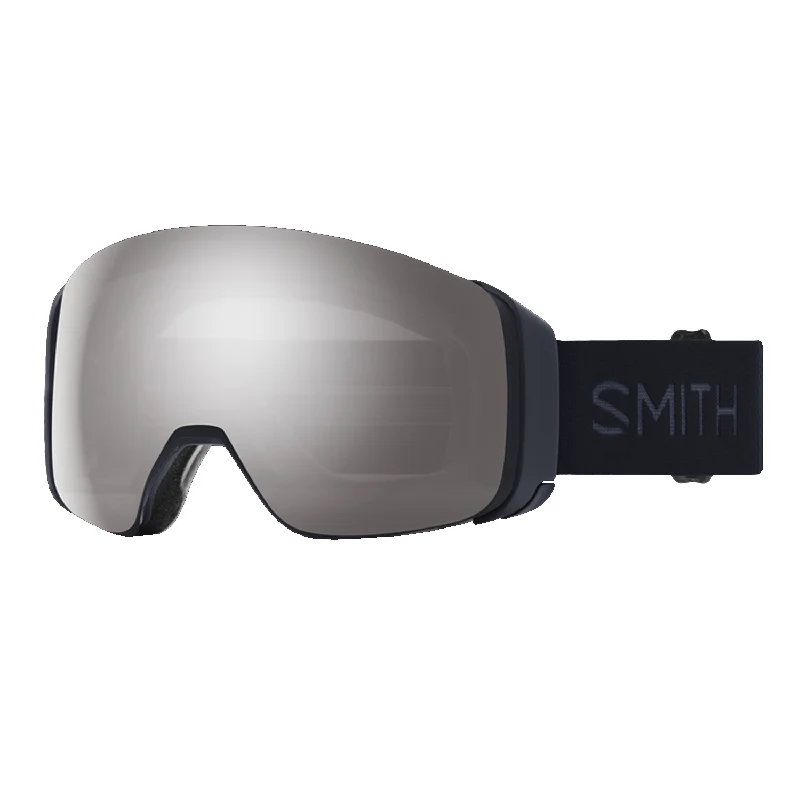 Smith 4D Mag Low Bridge Fit Goggles Midnight Navy/ChromaPop Sun Platinum Mirror + Chromapop Storm Yellow Flash