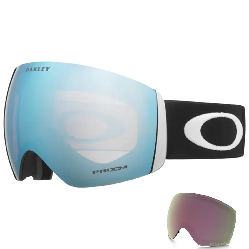 Oakley Flight Deck L Goggles - Two Lenses Matte Black/Prizm Sapphire Iridium + Prizm HI Pink Iridium