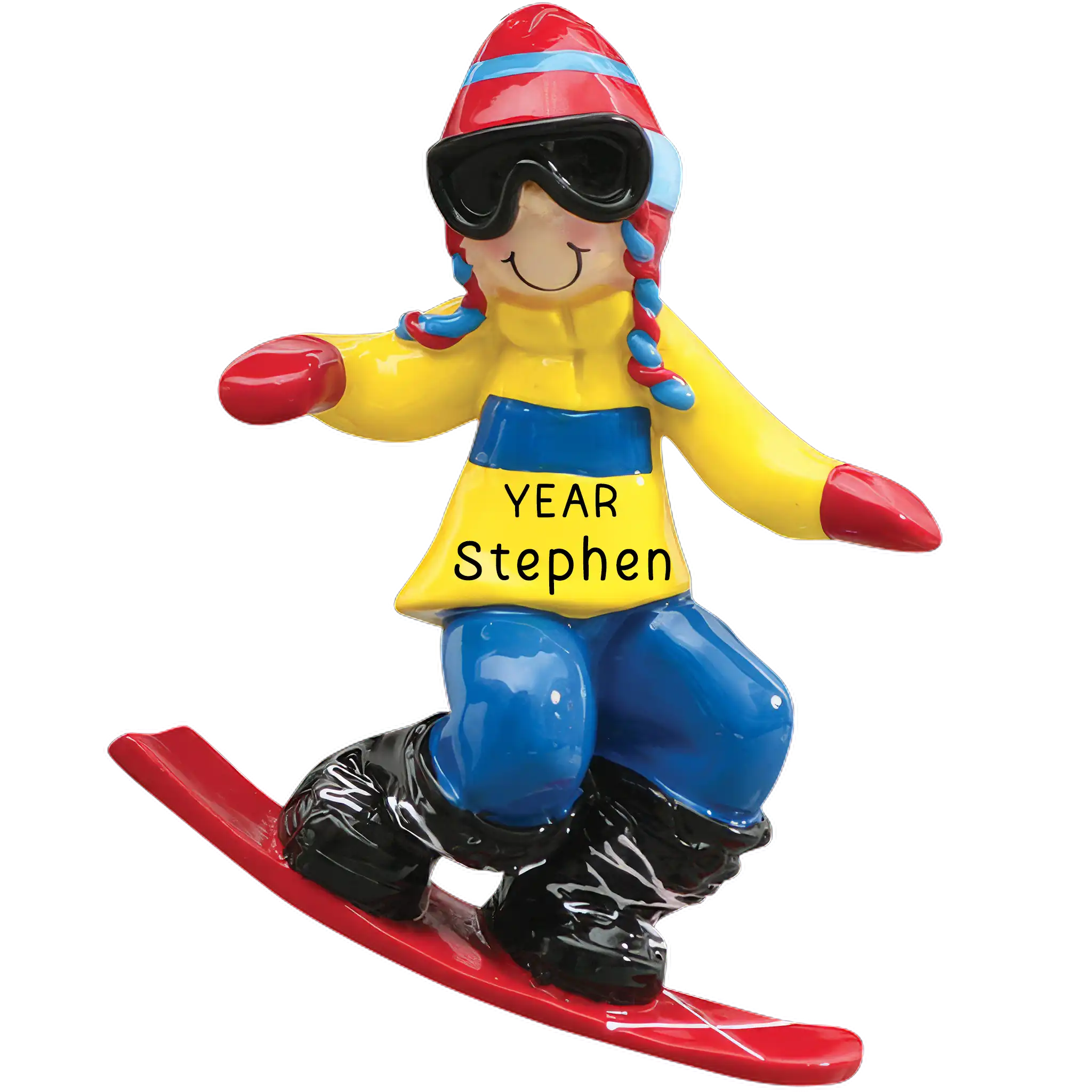 Snowboard Guy Personalized Ornament