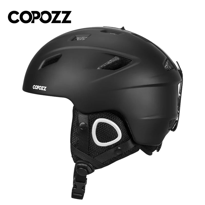 Copozz Men Women ski helmet Half-coverage Snowboard Moto snowmobile Safety Snow Helmet Winter Warm Helmet For Adult and Kids