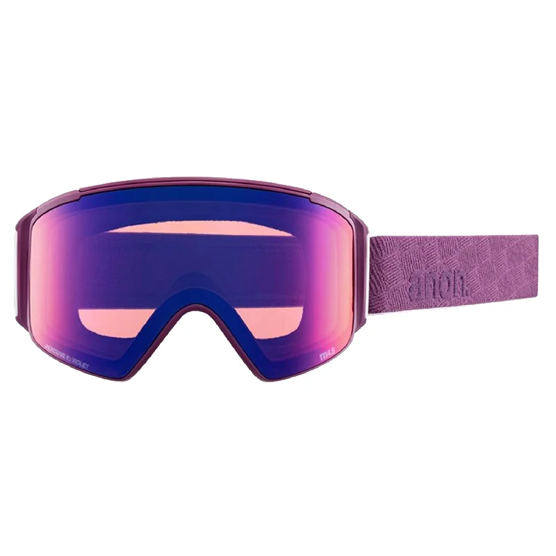 Anon M4S Cylindrical MFI Low Bridge Fit Goggles Flight Attendant/Perceive Sunny Onyx + Perceive Variable Violet