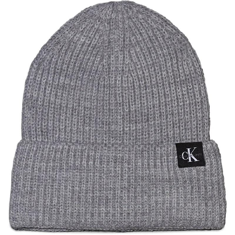 Calvin Klein Grey Heather MonAndram Rib Beanie