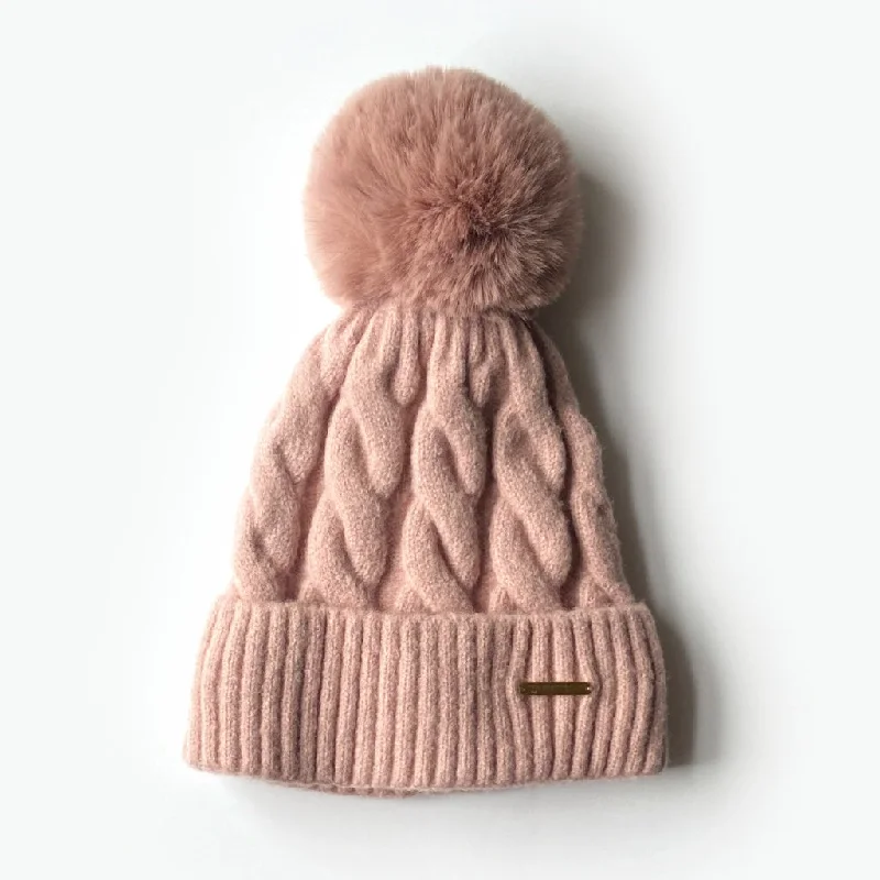 Kate Fleece Lined Beanie - Dusty Pink