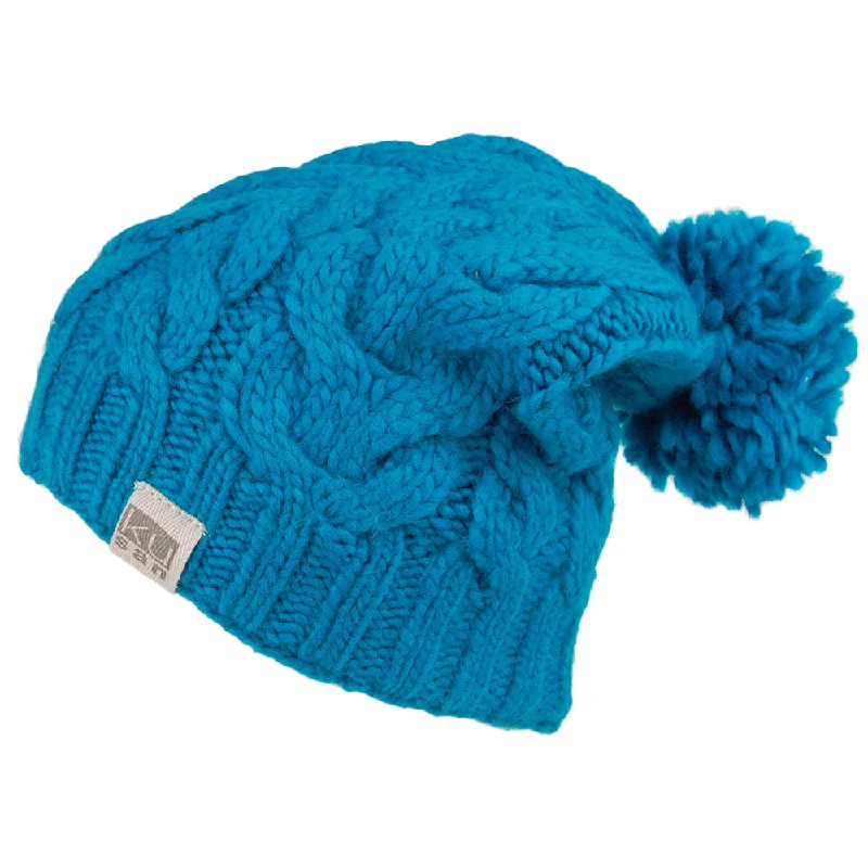 Kusan Oversized Bobble Hat - Turquoise