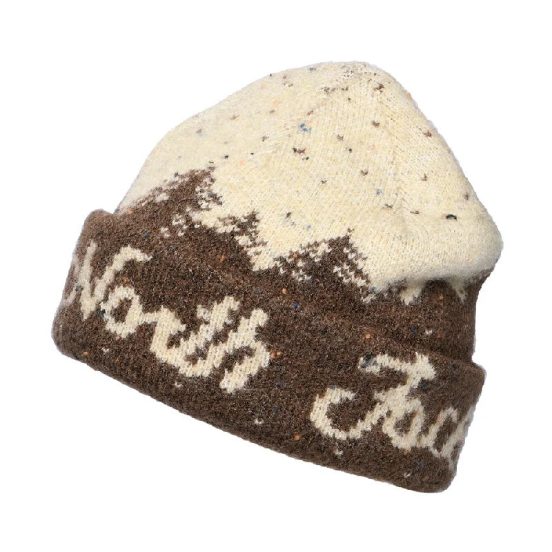 The North Face Hats Cabin Mountainscape Cuffed Beanie Hat - Brown-Sand