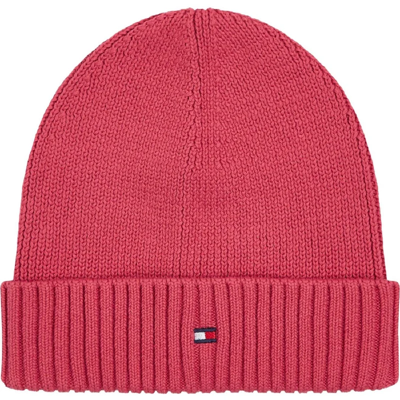 Tommy Hilfiger Heritage Pink Small Flag Beanie